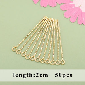 18K Plated Needle Jewelry DIY Accessories 50pcs/lot