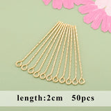18K Plated Needle Jewelry DIY Accessories 50pcs/lot