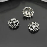 50PCS 12MM Antique Zinc Alloy Heart Bead Caps Jewelry Findings