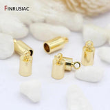 4MM Tassel Leather Cord End Crimp Caps Beads for DIY Jewelry Making