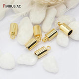 4MM Tassel Leather Cord End Crimp Caps Beads for DIY Jewelry Making