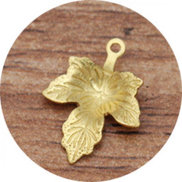 100pcs 12x15mm Brass Leaf Base Filigree Leaf Charms Pendant Setting