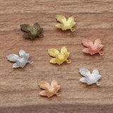 100pcs 12x15mm Brass Leaf Base Filigree Leaf Charms Pendant Setting