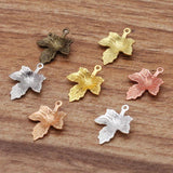 100pcs 12x15mm Brass Leaf Base Filigree Leaf Charms Pendant Setting