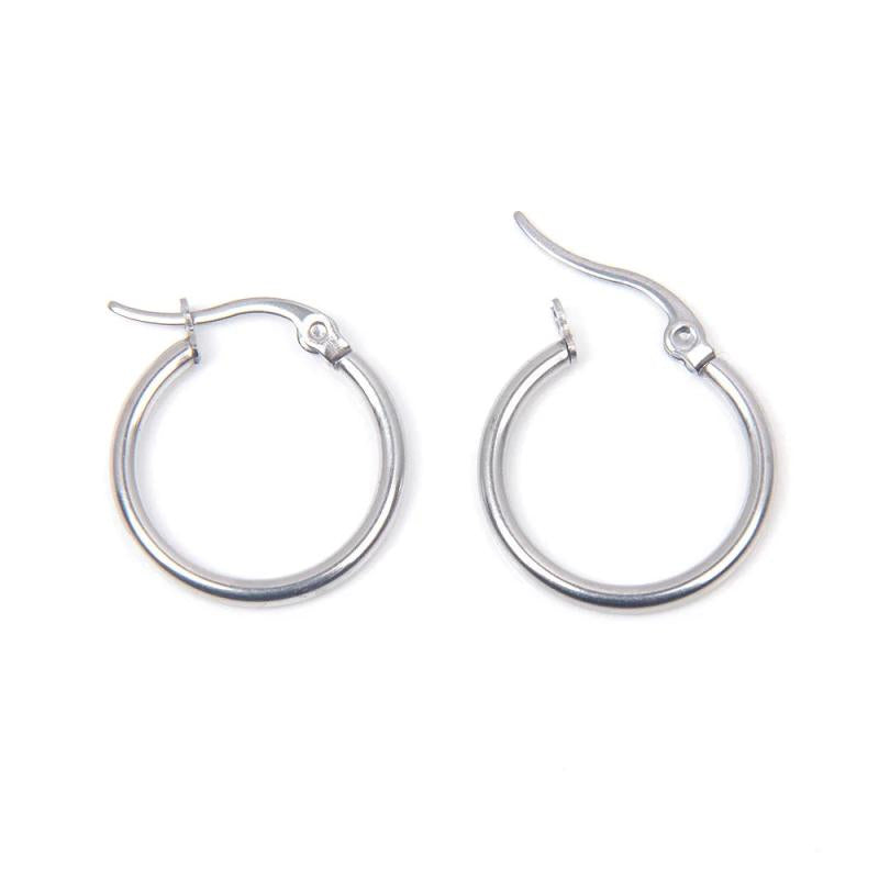 10PCS Stainless Steel Earrings Loop Earrings Hoop Open Earring Hook Base