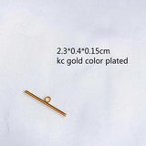 KC Plated Earring Accessories Metal Charms Pendant Eardrop Components Necklace