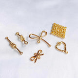 KC Plated Earring Accessories Metal Charms Pendant Eardrop Components Necklace