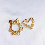 KC Plated Earring Accessories Metal Charms Pendant Eardrop Components Necklace