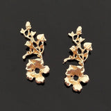 10 PCS KC Plated Branches Flowers Metal Alloy Accessories For DIY Jewelry Making
