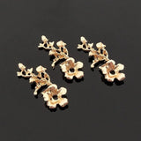 10 PCS KC Plated Branches Flowers Metal Alloy Accessories For DIY Jewelry Making