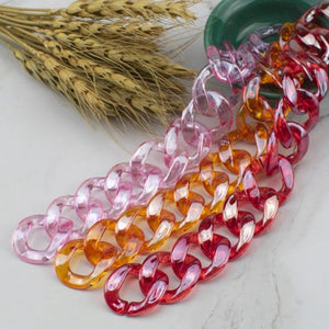 26mm Transparent Acrylic Chain Beads Assembled Chain Link for Jewelry Making