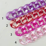 26mm Transparent Acrylic Chain Beads Assembled Chain Link for Jewelry Making