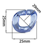 26mm Transparent Acrylic Chain Beads Assembled Chain Link for Jewelry Making