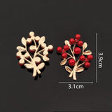 10 PCS Red Pearl Branches for DIY Jewelry Making