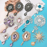 2Pc Crystal Rhinestone Brooch DIY Wedding Invitation Card Decoration