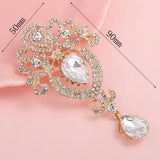 2Pc Crystal Rhinestone Brooch DIY Wedding Invitation Card Decoration