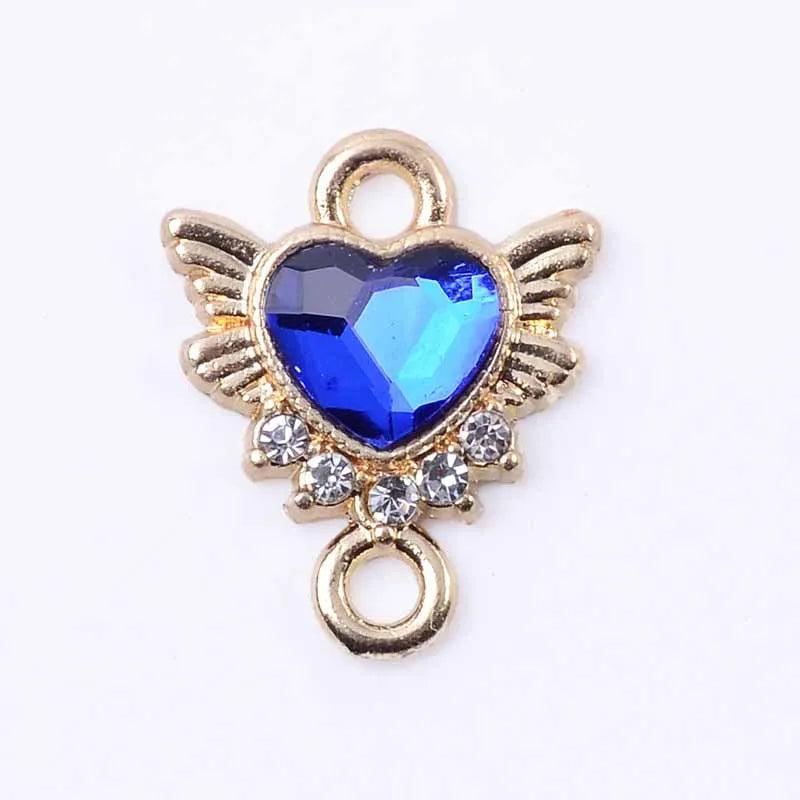 10pcs Angel Wing Charm Link Love Pendant Necklace for Women