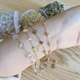 1m Crystal Stone Chain for Jewelry Making DIY