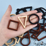 12PCS DIY Earring Necklace Wooden Frame Pendant Geometric Animal Flower Shape