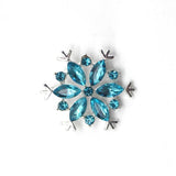 10Pcs Snowflake Rhinestone Flat Button Sewing DIY Clothing