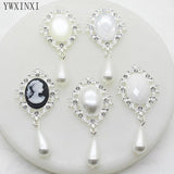 5Pcs 55 x 25MM Alloy Pendant Pearl Jewelry Accessories
