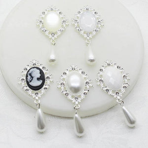 5Pcs 55 x 25MM Alloy Pendant Pearl Jewelry Accessories