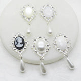 5Pcs 55 x 25MM Alloy Pendant Pearl Jewelry Accessories