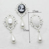 5Pcs 55 x 25MM Alloy Pendant Pearl Jewelry Accessories