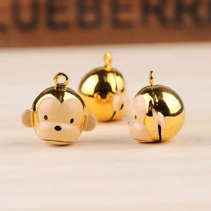 6pcs DIY Jewelry Material Lucky Cat Bell Key Chain