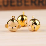 6pcs DIY Jewelry Material Lucky Cat Bell Key Chain