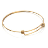 5pcs Stainless Steel Charm Bangle 65mm Expandable Adjustable Wire Bracelet