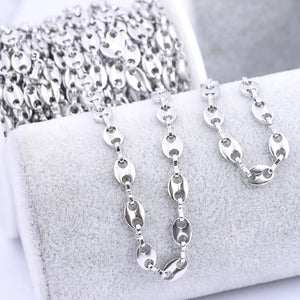 2meters Stainless Steel Pig Nose Chains for DIY Necklace Chain