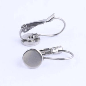 20pcs Stainless Steel Leverback Earring Findings DIY Accessories