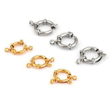 5pcs Stainless Steel Spring Ring Clasp With Jump Ring for Jewelry DIY