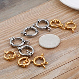 5pcs Stainless Steel Spring Ring Clasp With Jump Ring for Jewelry DIY