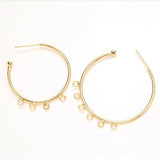 10 pcs Copper Big Earring Hook Ear Wires Base Hole DIY Findings