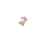 6pcs Alloy Wind Bear Moon Pendant DIY Jewelry Charms