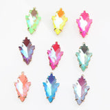 Gradient Leaf Charms Pendants for Jewelry Making 16*27mm