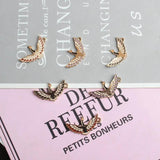 10pcs Wild Goose Bird Enamel Animal Charms Jewelry Making Bracelet DIY Findings