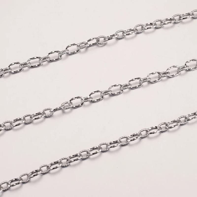 1M Spiral Cable Twist Chain Gold-Plate Stainless Steel Roll