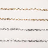 1M Spiral Cable Twist Chain Gold-Plate Stainless Steel Roll