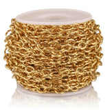 1M Spiral Cable Twist Chain Gold-Plate Stainless Steel Roll