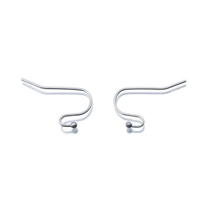 20pcs Stainless Steel Plated Bead Ball Head Earring Hooks French Ear Wires