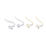 20pcs Stainless Steel Plated Bead Ball Head Earring Hooks French Ear Wires