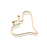 20pcs Stainless Steel Plated Bead Ball Head Earring Hooks French Ear Wires