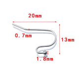20pcs Stainless Steel Plated Bead Ball Head Earring Hooks French Ear Wires