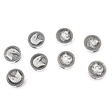 10x Antique Silver Animals Slider Beads 10x2mm Flat Leather Cord DIY Jewel