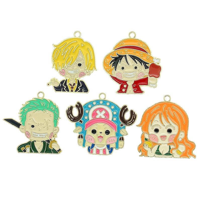 10Pcs Cartoon Navigation Adventurers Enamel Charms Metal Pendant for DIY Earring
