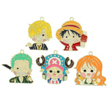 10Pcs Cartoon Navigation Adventurers Enamel Charms Metal Pendant for DIY Earring