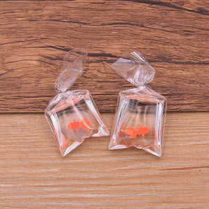10pcs 3D Resin Goldfish Bag Earrings Pendant DIY Necklace Bracelet Charms